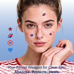 USA Stars-Themed Pimple Patches(72 Count, 14mm)