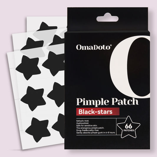black Star Pimple Patches (66Pcs,14mm)