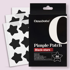 black Star Pimple Patches (66Pcs,14mm)