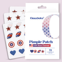 USA Stars-Themed Pimple Patches(72 Count, 14mm)