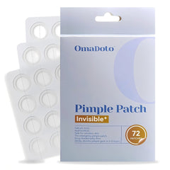OmaDoto Invisible Pimple Patches - 12mm Hydrocolloid (72 Count) - OmaCare